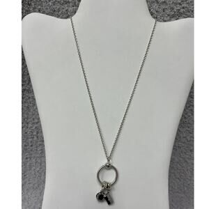 Pandora Sterling Silver Moments Charm Necklace & 2 Charms 18" #64322